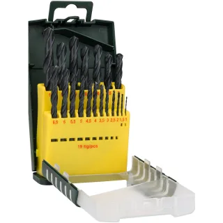 Bosch Metallbohrer-Set HSS-R, 19-teilig, 1 - 10 mm, Gripbox - 2607017151