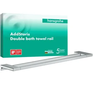 hansgrohe AddStoris Badetuchhalter 41743000 Länge 648mm, doppelt, Wandmontage, Metall, chrom
