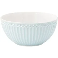 Greengate Müslischale Alice Müslischale pale blue 14 cm, Steinzeug, (Schüsseln & Schalen)