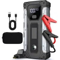 Insma Auto Starthilfe Powerbank 3000A 12V Starthilfegerät, 3 Mode LED-Leuchte, für Benzin bis 9,0L & Diesel bis 7,0L
