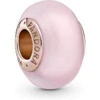 Pandora Kettenanhänger Pandora Mattes Rosafarbenes Murano-Glas Charm 789421C00 Anhänger