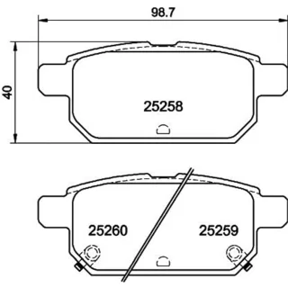 Hella Bremsbel?ge hinten Suzuki Baleno S-Cross Swift Sx4 Vitara