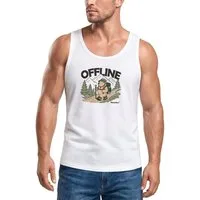 Neverless Tanktop Tanktop Herren mit Grafik-Print - Hike Adventure Bear - Trägershirt mit Print