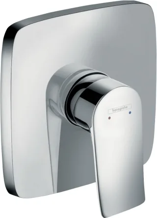 Hansgrohe Brausenmischer Unterputz Metris Fertigset eckig chrom , 31456000 31456000