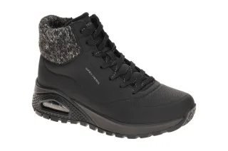 Skechers 167988 BLK UNO Rugged Mid Cut Sneaker Schwarz/Grau Memory Foam