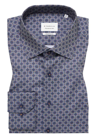 ETERNA - Hemd Twill Langarm dunkelblau - Gr. - 40/Langarm - 65cm