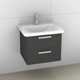 Artiqua 412 Waschtischunterschrank für Tonic II K0878 Anthrazit Glanz, 412-WU2L-I49-7065-51 412-WU2L-I49-7065-51