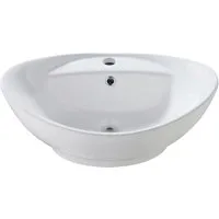 welltime Aufsatzwaschbecken Bilbao, mit Überlauf, oval, Breite 60 cm