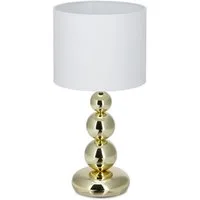 relaxdays Tischleuchte Tischlampe Gold