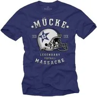 MAKAYA Print-Shirt Buds Trikot Mücke 63 American Football Helm Motiv Herren/Männer mit Druck