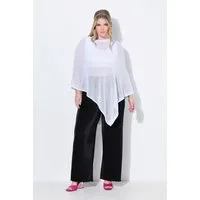 MIAMODA Pullunder Poncho oversized Glitzer-Strick Zipfelsaum