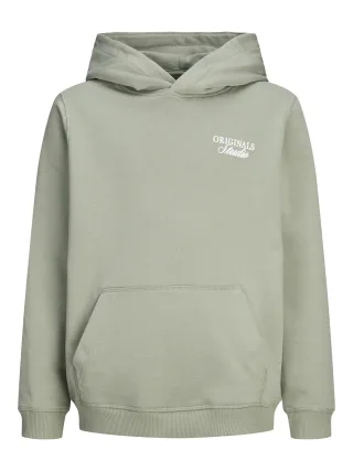 JACK&JONES - JORNORREBRO TYPO BACK SWEAT HOOD SN JNR Seagrass - Gr. - 140