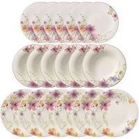 Villeroy & Boch Tafelservice Mariefleur Basic Teller-Set 18er Set (18-tlg), 6 Personen, Porzellan