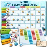 Likarto Lernspielzeug Belohnungstafel Kinder - Montessori Aufgabenplaner & Magnettafel, individuell anpassbar, beschreibbar