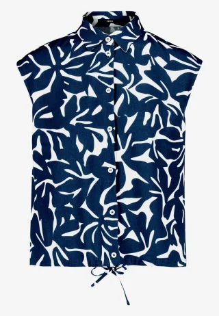 zero - Hemdbluse blau/weiß - Gr. - 36