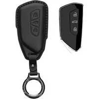 kwmobile Schlüsseltasche Hülle für VW Golf 8 3-Tasten Autoschlüssel (1-tlg), Premium Leder Autoschlüssel Schlüssel Tasche
