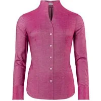 Vincenzo Boretti Klassische Bluse leicht tailliert soft Oxford Kelchkragen
