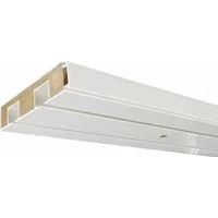 Liedeco Gardinenstange, 2-läufig, Fixmaß, verschraubt, Holzwerkstoff, Kunststoff
