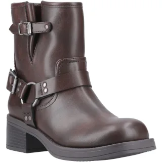 Rocket Dog Nino Kunstleder Damen Braune Absatzstiefeletten