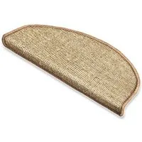 Floordirekt Stufenmatte Sisal Premium Natur, 2 Größen, Treppenschutz, Halbrund, Höhe: 8 mm, mit Umkettelung