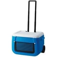 50QT Poly-lite Wheeled Mesh Kühlbox blau/weiß