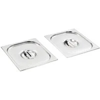 vidaXL Deckel Deckel für GN 1/2 Behälter 2 Stk. Edelstahl