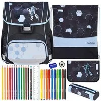 Herlitz Schulranzen Set Loop Plus 10-teilig 2025 Jungen Cyber Soccer