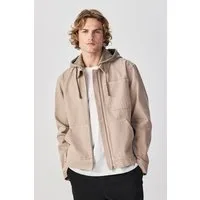 Next Jeansjacke Denimjacke mit Reißverschluss und Kapuze (1-St)
