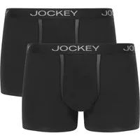 Jockey Trunk Chafe Proof Pouch (2er Pack) mittlere Bundhöhe, Logobund