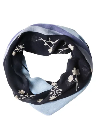 Street One - Loop-Schal mit floralem Muster indigo night - Gr. - ONE SIZE