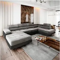 Masseno Ecksofa CASONE mit Schlaffunktion U-Form, Sofa mit Bettkasten