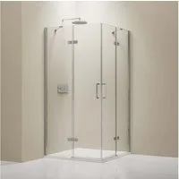 Bernstein Eckdusche EX809 80x80 cm, BxT: 80x80 cm, Eckdusche Drehtür Eckeinstieg 6mm Nano Hebe-Senk Chrom
