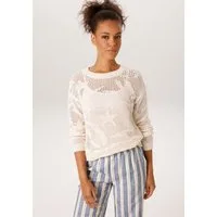 Aniston CASUAL Strickpullover im trendigen Ajour-Muster mit eingestrickten Motiven