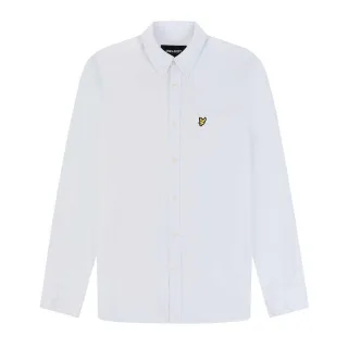 Lyle & Scott Herren Baumwoll-Leinen Button-Down Hemd (Weiß)