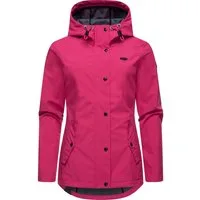 Ragwear Softshelljacke Margge Shell wasserdichte Damen Übergangsjacke mit großer Kapuze