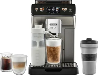 DeLonghi Kaffeevollautomat "Eletta Explore Cold Brew ECAM450.86.T - 100 Rezepte (App), heiß & kalt" Cold Brew in unter 5 Minuten inkl. 3,5" Touch-Display & To-Go Funktion