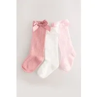 Next Basicsocken Baby-Kniestrümpfe mit Schleifendetail, 3er-Pack (3-Paar)