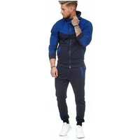 L.gonline Freizeitanzug Herren Trainingsanzug, Jogginganzug mit Kapuzenjacke 0986 (Kapuzenjacke mit Reißverschluss, Hose, 2-tlg), Fitness Freizeit Casual