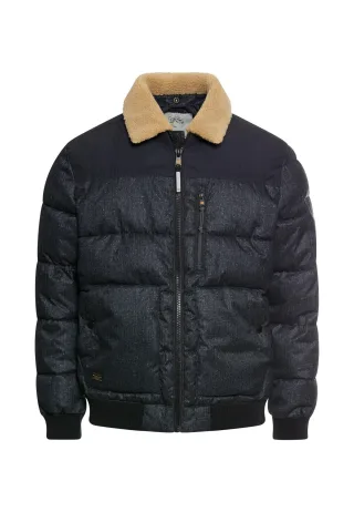 camel active - Blouson mit abnehmbarem Kragen dark navy melange - Gr. - 54