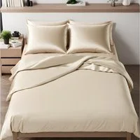 Cozyor Wendebettwäsche Satin glänzend matt 135x200, 155x200, 155x220, 200x200 cm extra weich, Satin & Mikrofaser, 3 teilig, Edel und hochwertig