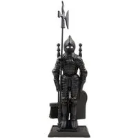 TRUTZHOLM Kamingarnitur Kaminbesteck Ritter 4-teilig Schaufel, Besen, Schürhaken, Hellebarde, (Set, 4-St), Schürhaken