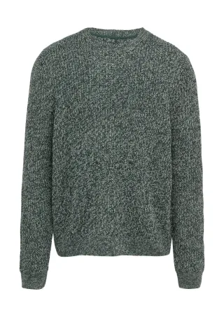 Q/S designed by - Strickpullover mit Rippstruktur grün - Gr. - XL