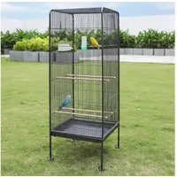 Feel2Home Voliere Vogelvoliere Metall Vogelkäfig Vogelhaus Tierkäfig Vogel Käfig Voliere, Maße Außen ca. 146 cm x 54 5 cm x 54 5 cm (H x B x T)