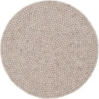 myfelt Wollteppich Béla Filzkugelteppich, 100% reine Schurwolle