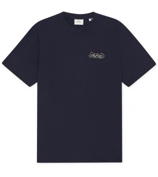 les deux - T-Shirt mit Print blau - Gr. - L