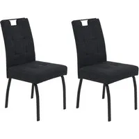 HELA 4-Fußstuhl LINZ, Esszimmerstuhl, Komfortstuhl (Set, 2 St), XL-Sitz,elegante Griffleiste,Komfortsitz mit Federkern,140kg belastbar