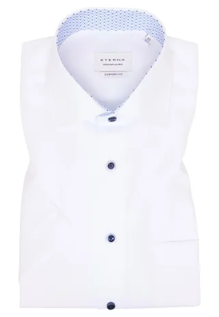 ETERNA - Original Shirt Popeline Kurzarm weiß - Gr. - 42/Kurzarm