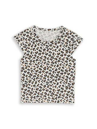 tom tailor kids - Oversize Sweatshirt mit Leo-Print white beige leo print - Gr. - 152
