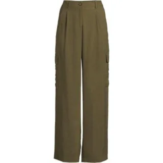 Fließende Cargohose mit weitem Bein, Damen,  Grün, by Lands' End