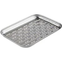 Primaster Grillschale Primaster Grillschale mit Löcher Edelstahl 34 x 25, Edelstahl